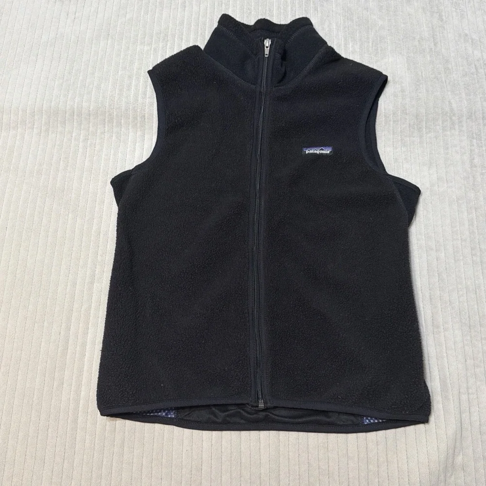 Vintage 90's Patagonia Full Zip Fleece Vest Back Pocket USA Mens Small